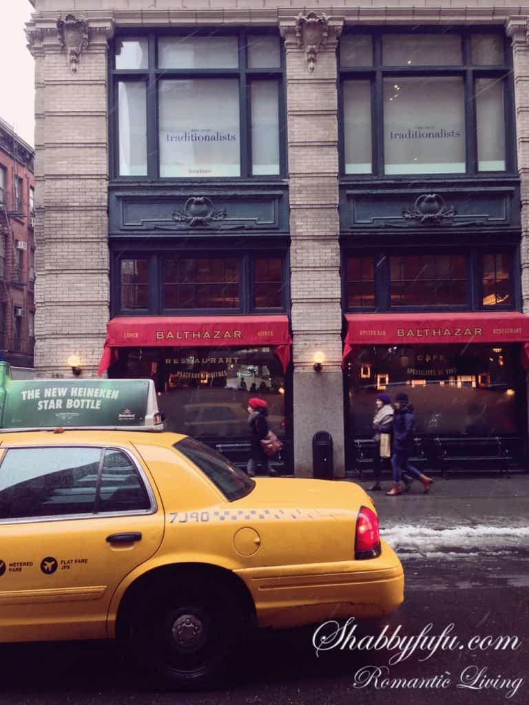 Front of Balthazar NYC