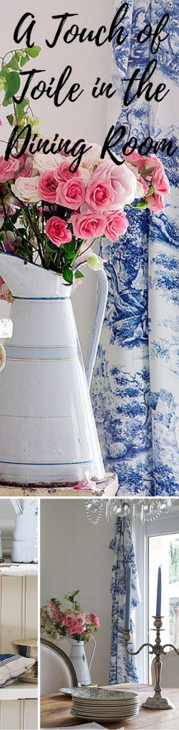 Decorating with toile - a touch of toile in the dining room