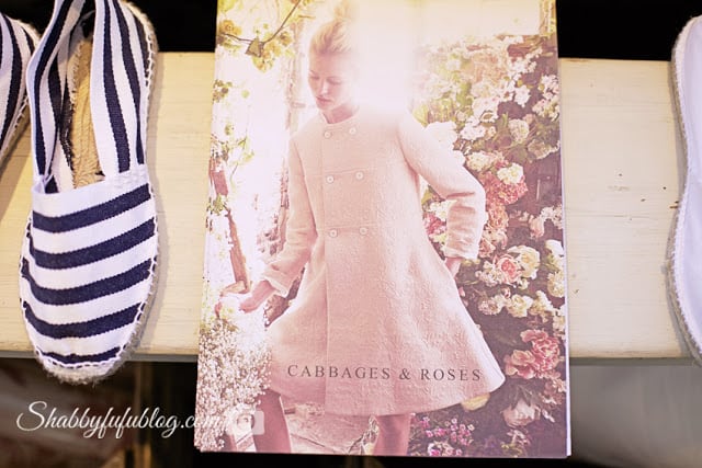 From Cabbages & Roses, their catalogue is a perfect collection of their shabby chic style - along with adorable blue and white stripped espadrille summer shoes. 