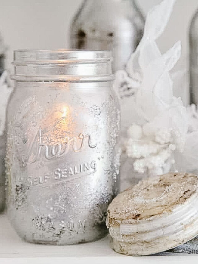 mercury glass mason jar diy