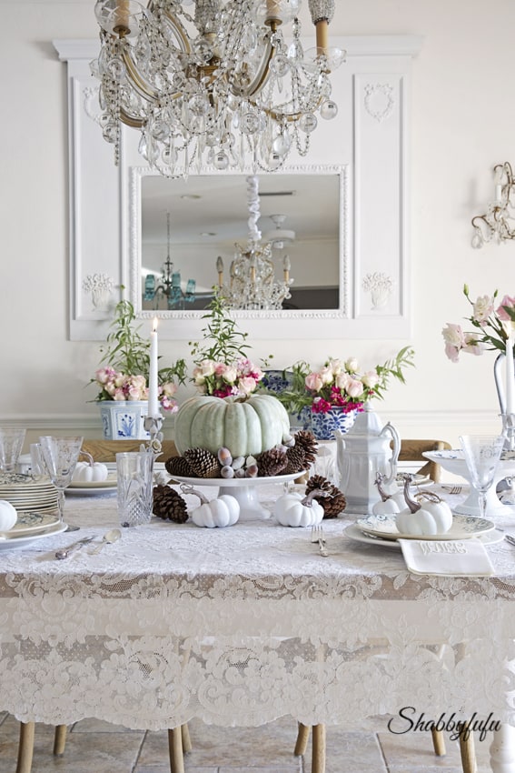 shabby chic thanksgiving table