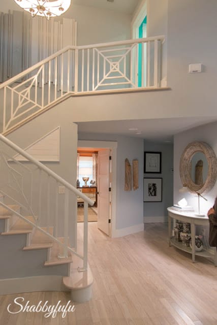 The main staircase in the HGTV Dream Home 2016.