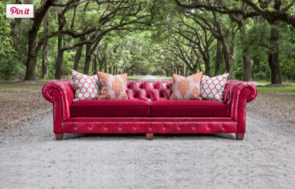 pink tufted sofa 