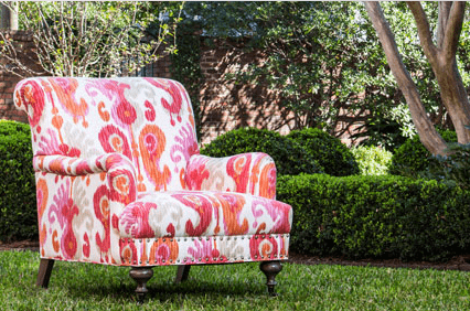 norwalk furniture pink paisley chair