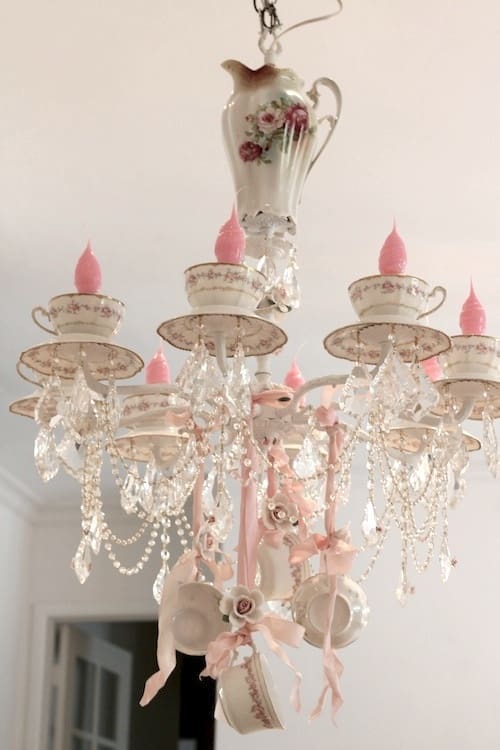 teacup chandelier ideas shabbyfufu.com
