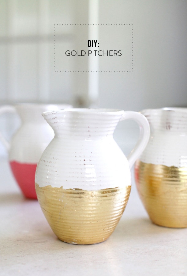 diy gold pitchers