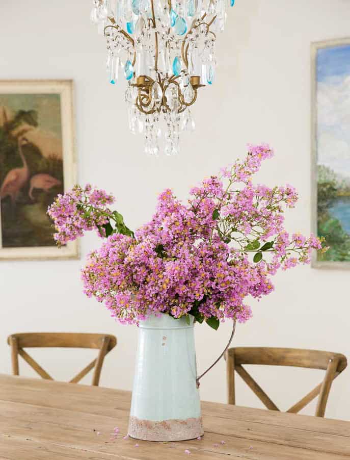 antique french chandelier and lilacs shabbyfufu beach home
