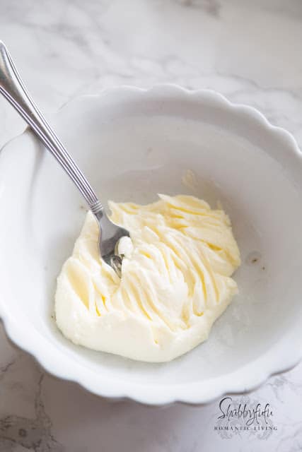 butter stirred with a fork