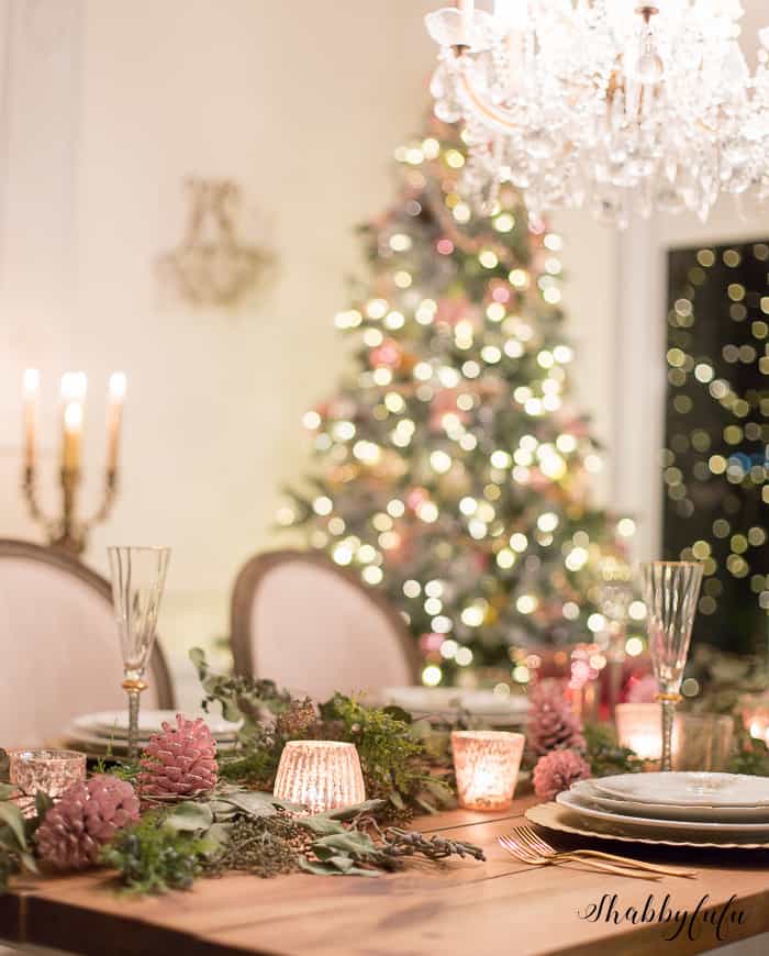 elegant christmas dining room shabbyfufu