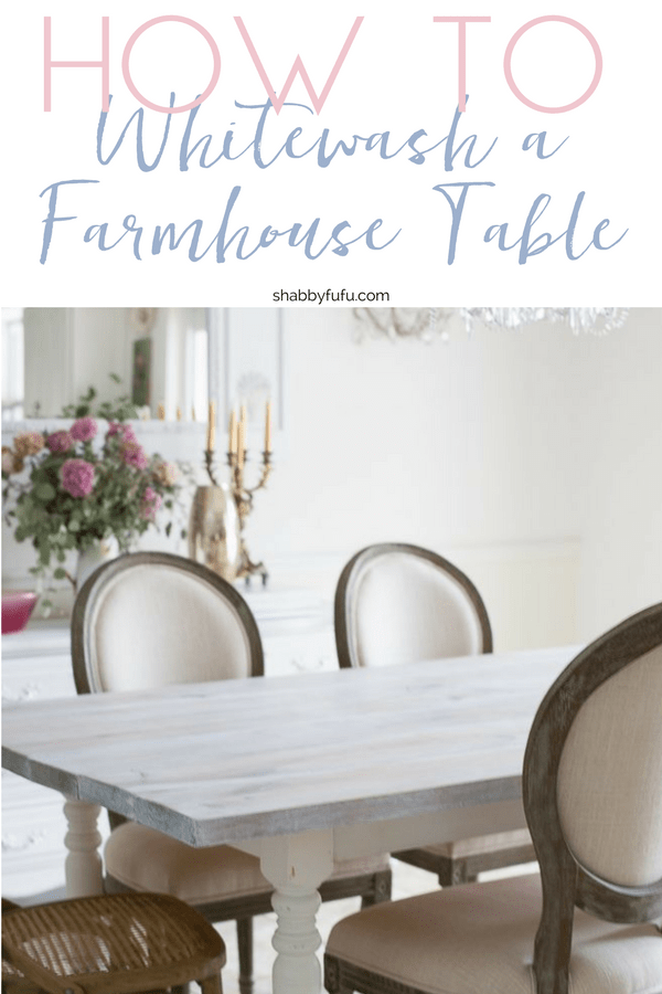 How to whitewash a farmhouse table in 30 minutes