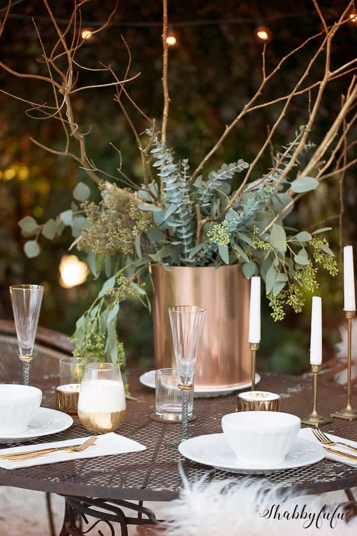 Easy French Bistro Style Winter Tablescape