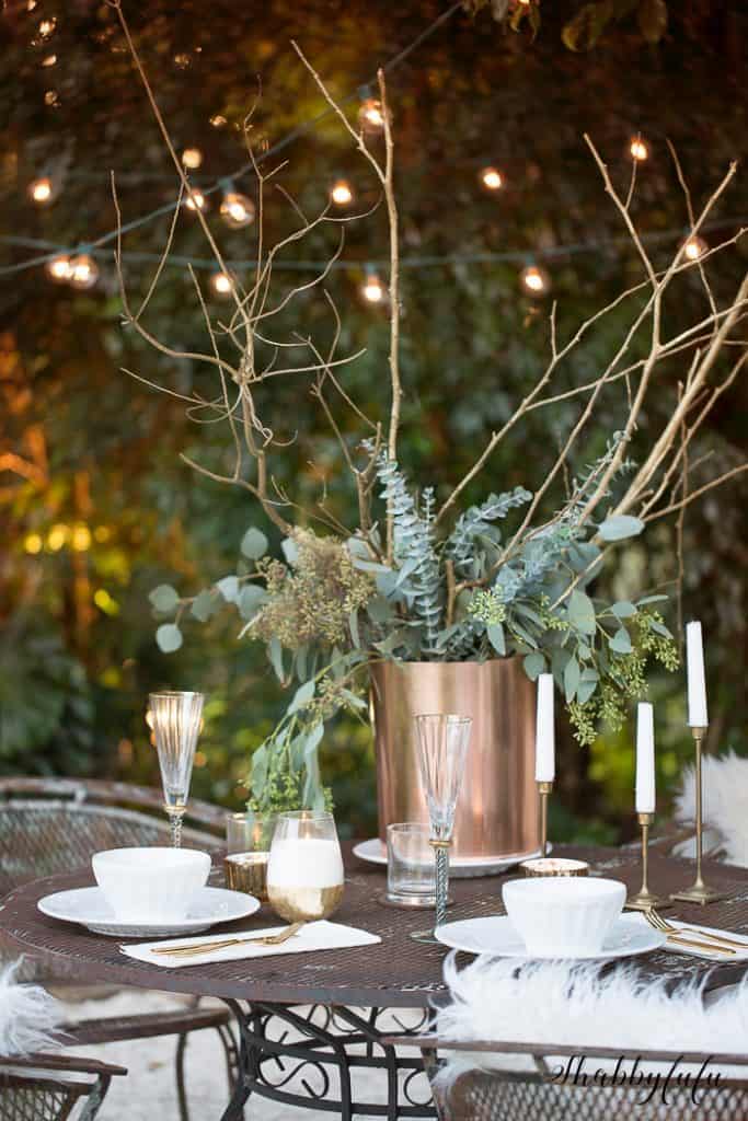 Easy French Bistro Style Winter Tablescape