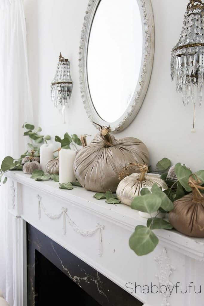 french country mantel fall neutrals