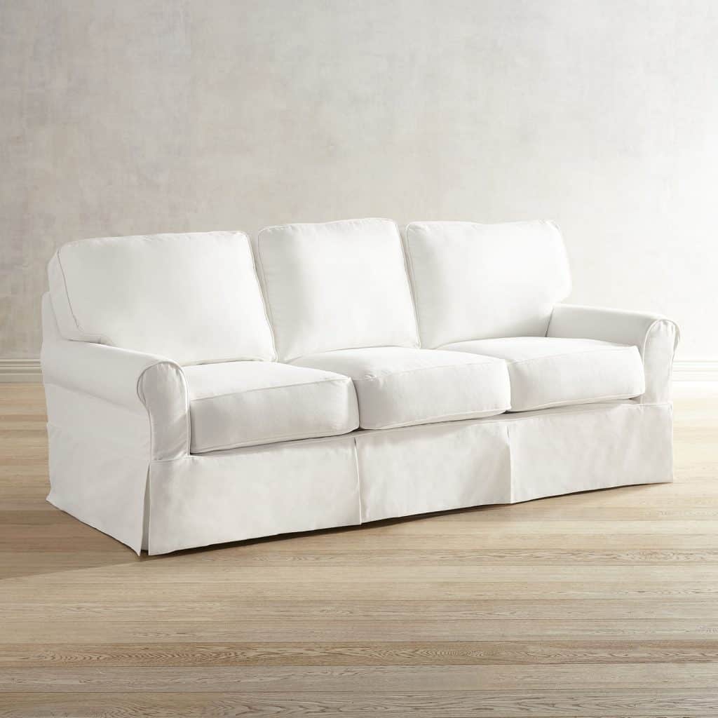 best white slipcovered sofa on sale