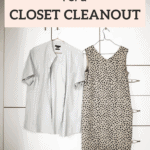 femenine clothing hang up on closet doors