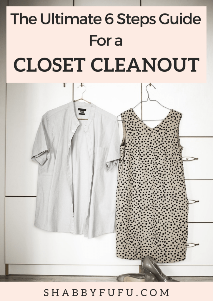 femenine clothing hang up on closet doors 