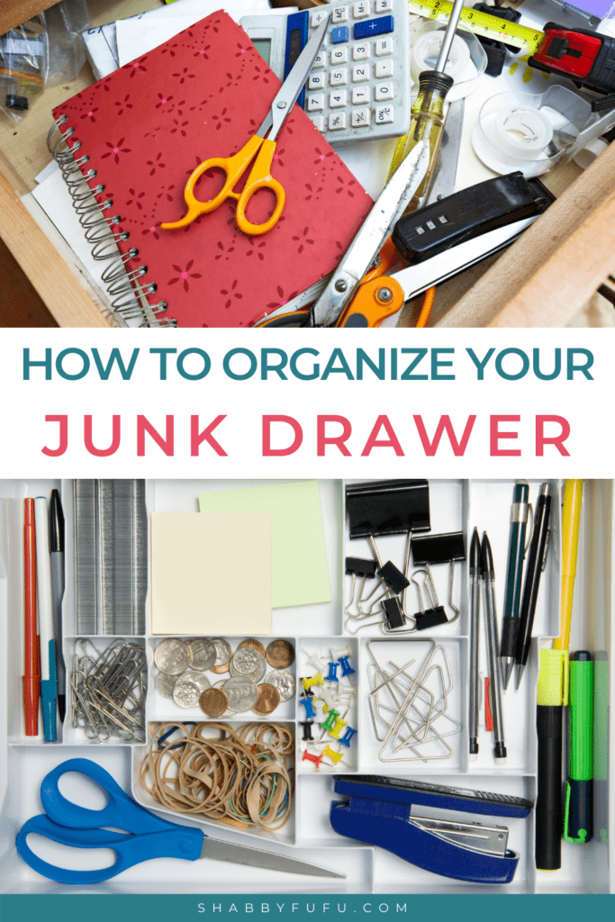 pinterest graphics with text organize your junk drawer tips