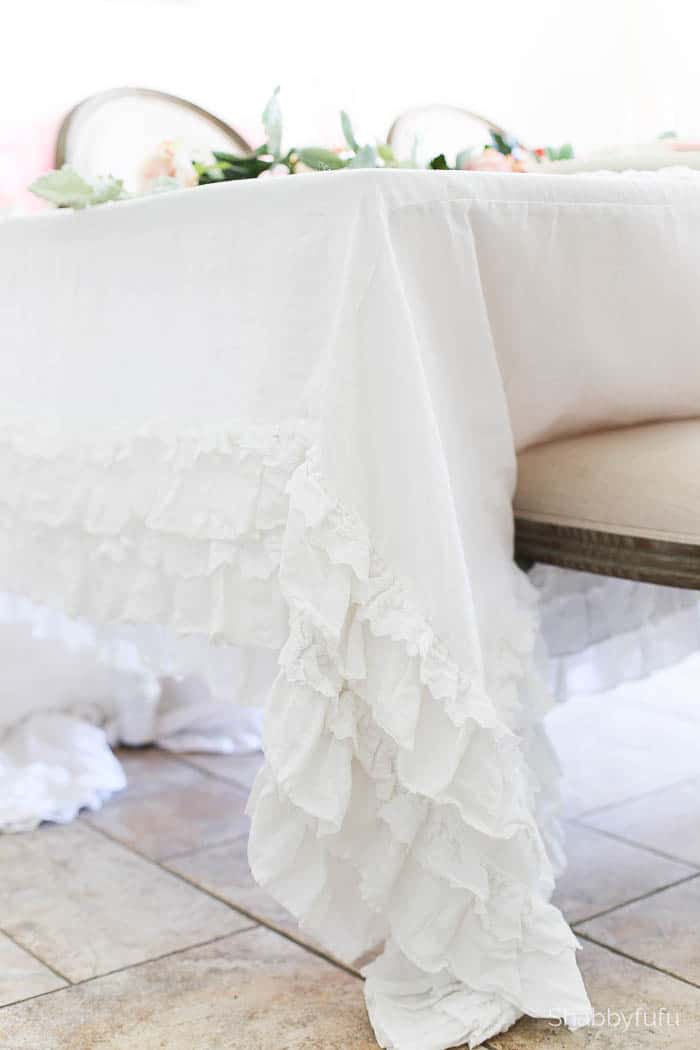 ruffled petticoat tablecloth table setting tips