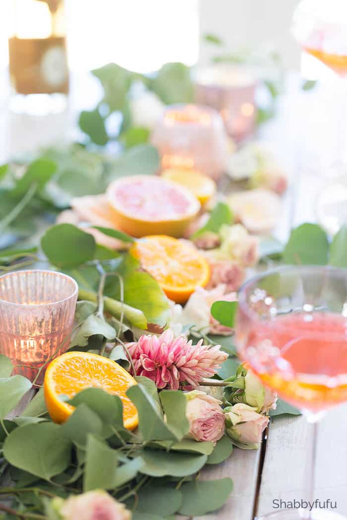 Fruit Table Arrangements {Thrifty Table Decorating}