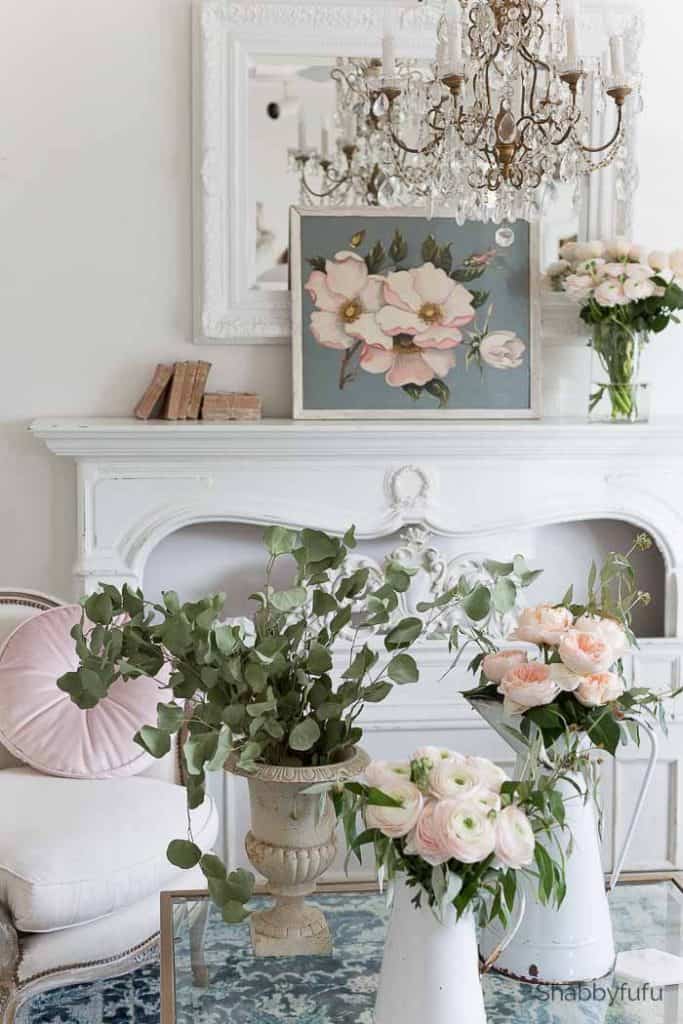 french country spring decorating ideas pink blue