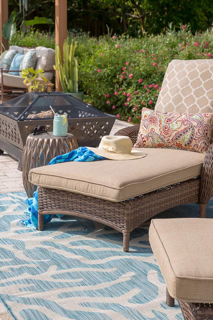 outdoor aqua accent rug patio style challenge