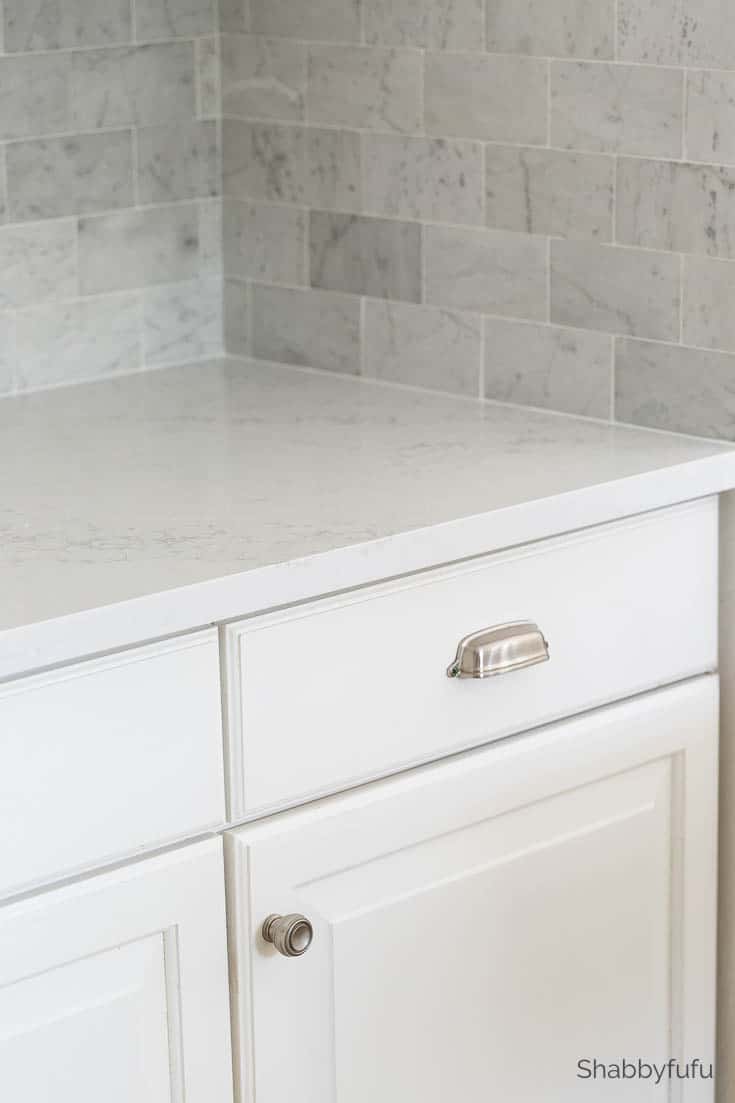 Carrara Marble Tile Backsplash Kitchen Reveal Shabbyfufucom