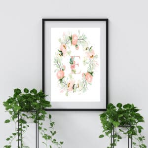 Monogram Printables - Spring DIY Art - shabbyfufu.com