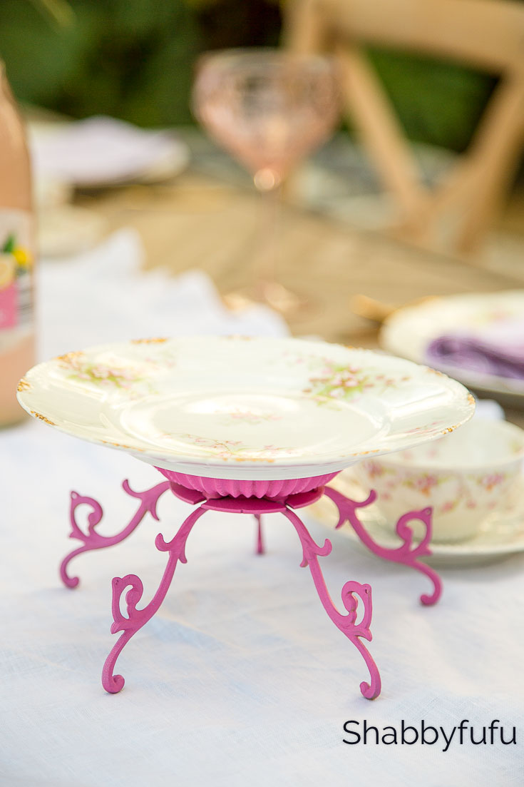 diy cake stand tutorial old lamp parts