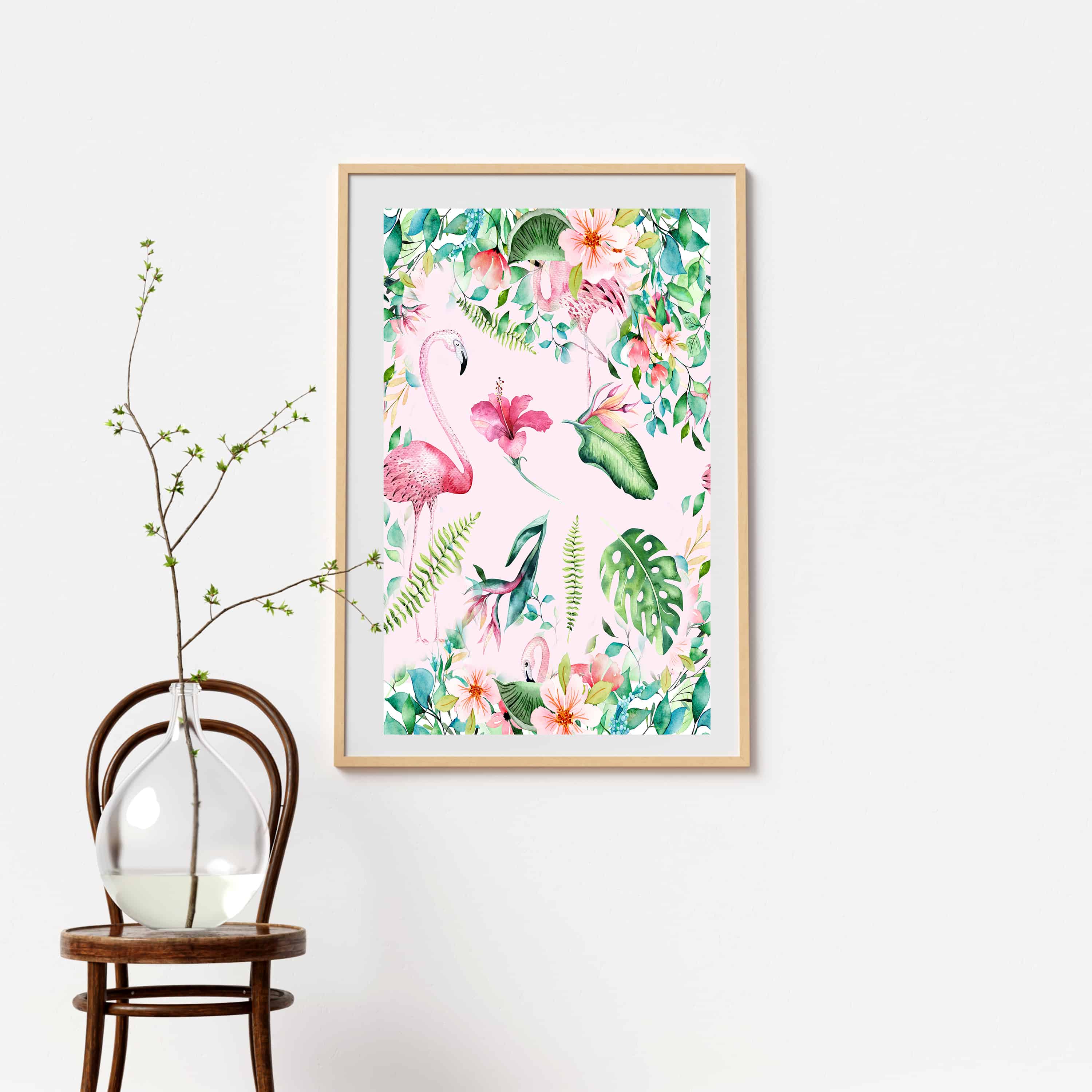 Flamingo Printables - Free Tropical Artwork
