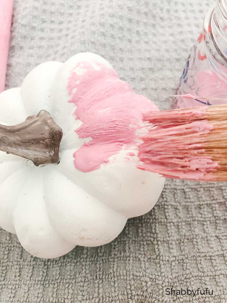 painting pumpkins with wax