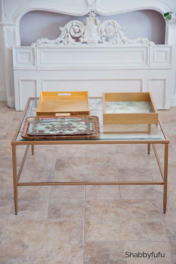 trays for coffee table styling