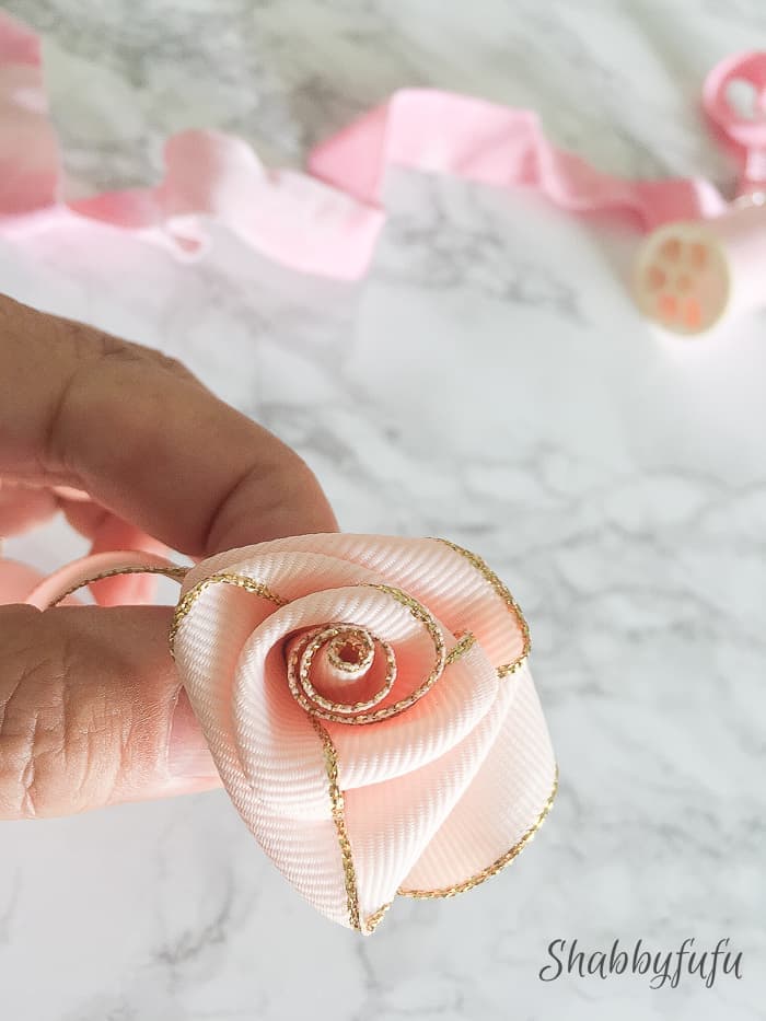 how to make no sew ribbon rose flowers