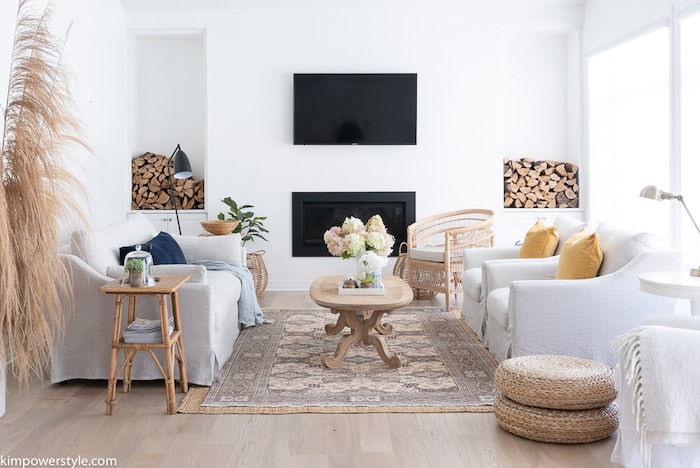 modern coastal farmhouse style living room