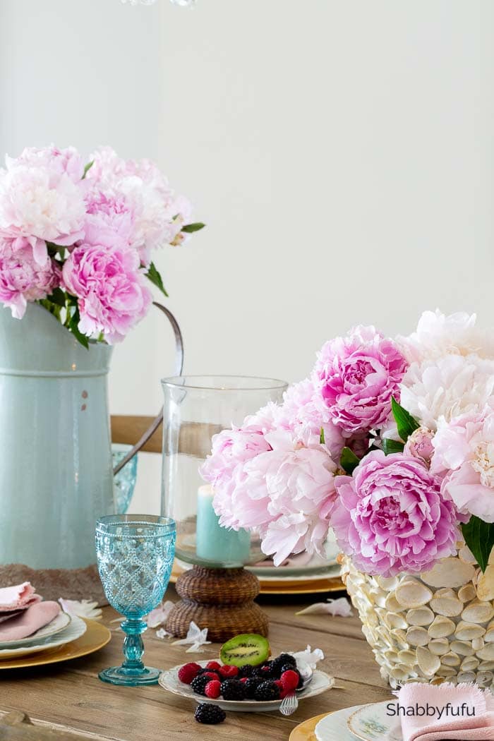 Idea of how to force peonies to open featuring pink peonies