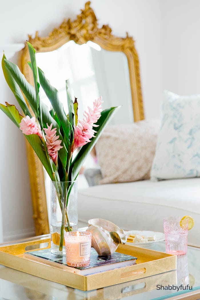 How To Style Decorate A Coffee Table With A Tray Shabbyfufu