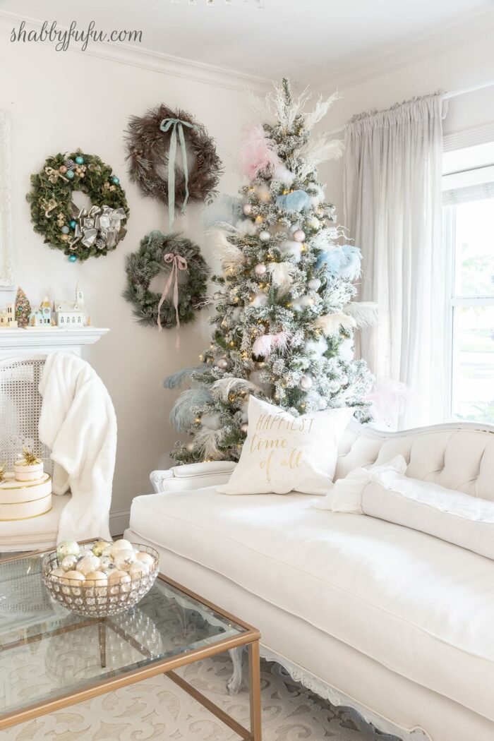 Pink Christmas Decorations 5 Thrifty Easy Ideas Shabbyfufu Com