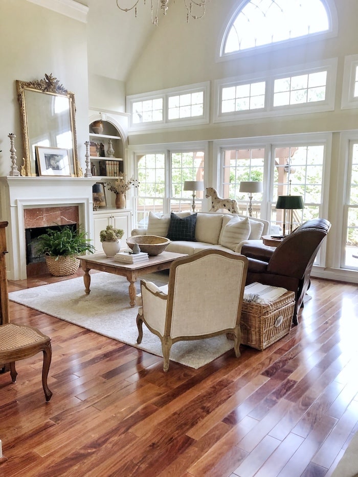 French farmhouse style living room