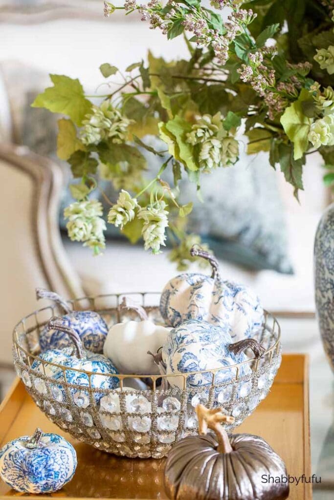 French Fall Decor In The Living Room