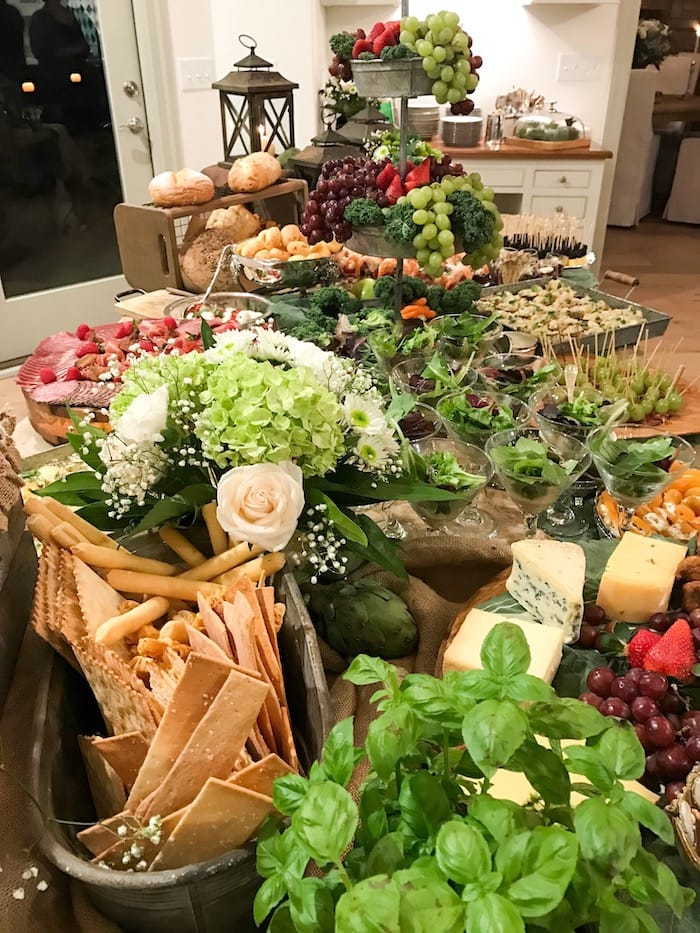 large charcuterie table