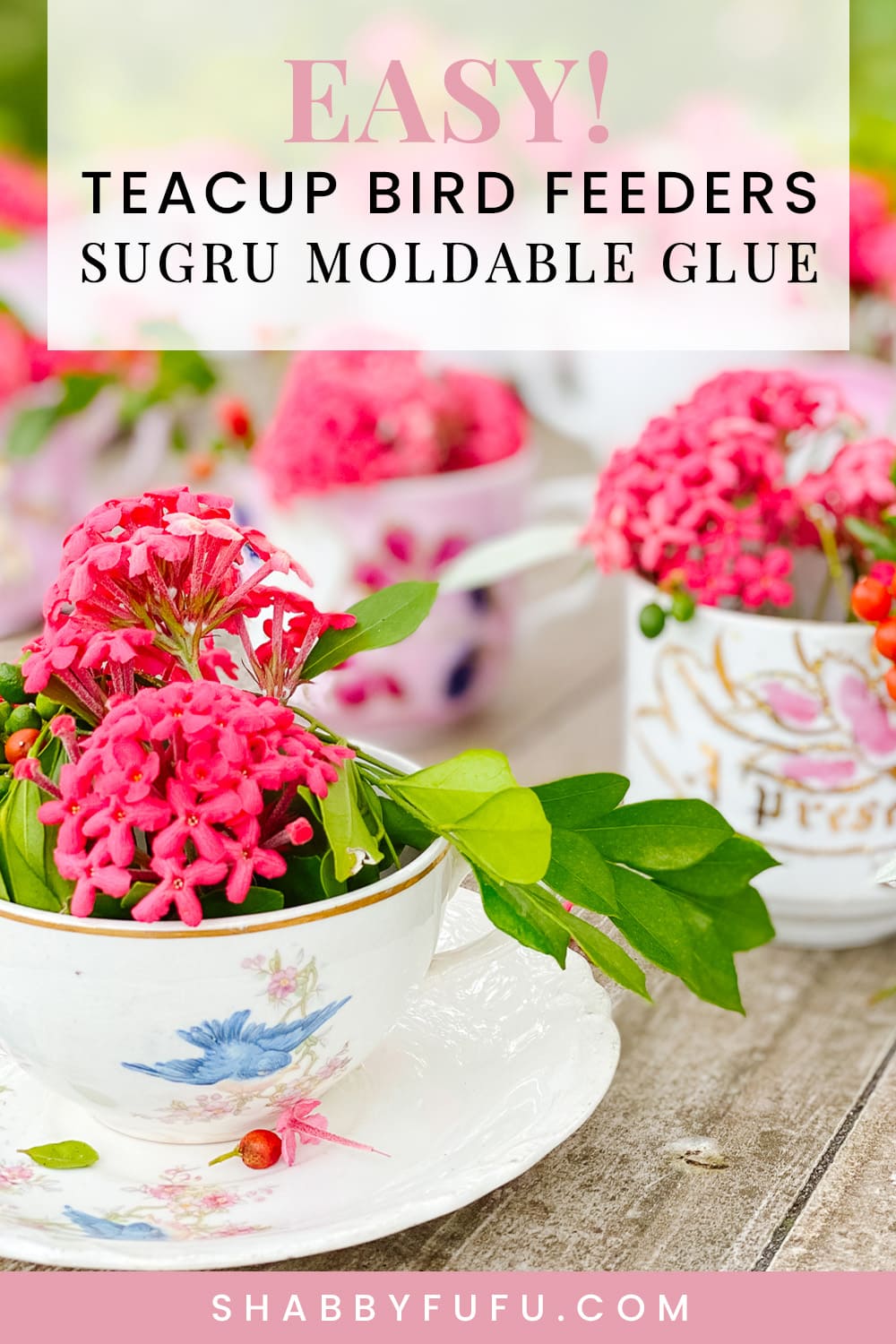 Easy Teacup Birdfeeder - With Sugru Moldable Glue 