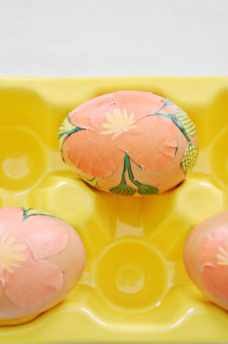 acrylic painted diy floral easter eggs
