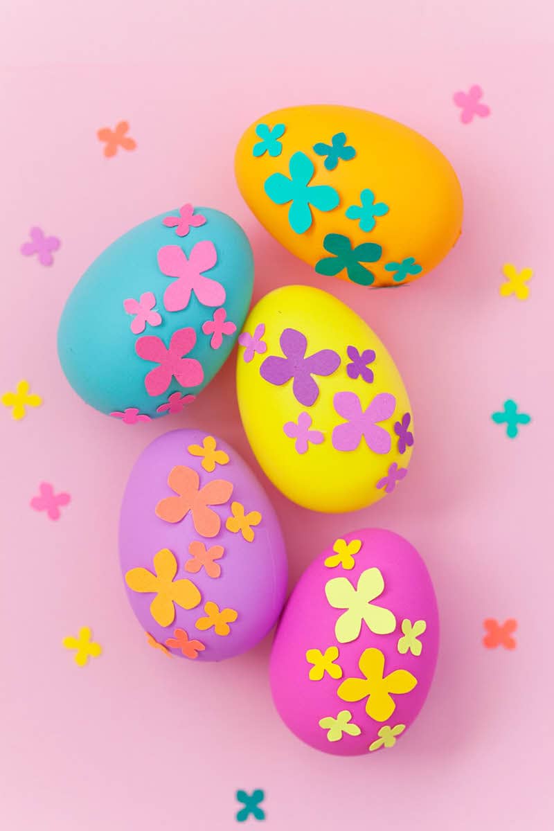 paper cut out diy floral easter eggs