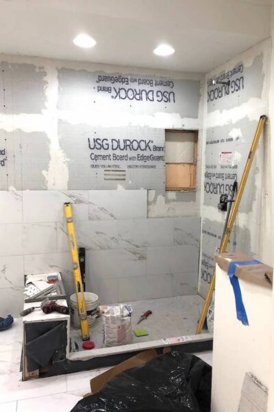 bathroom renovation in progress