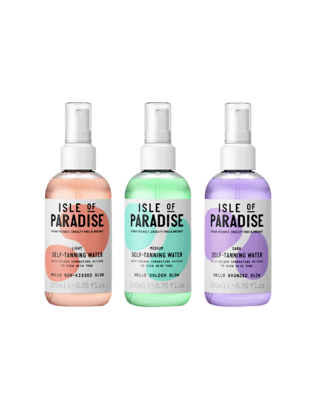 3 bottles of Isle Paradise Self Tanning Drops 