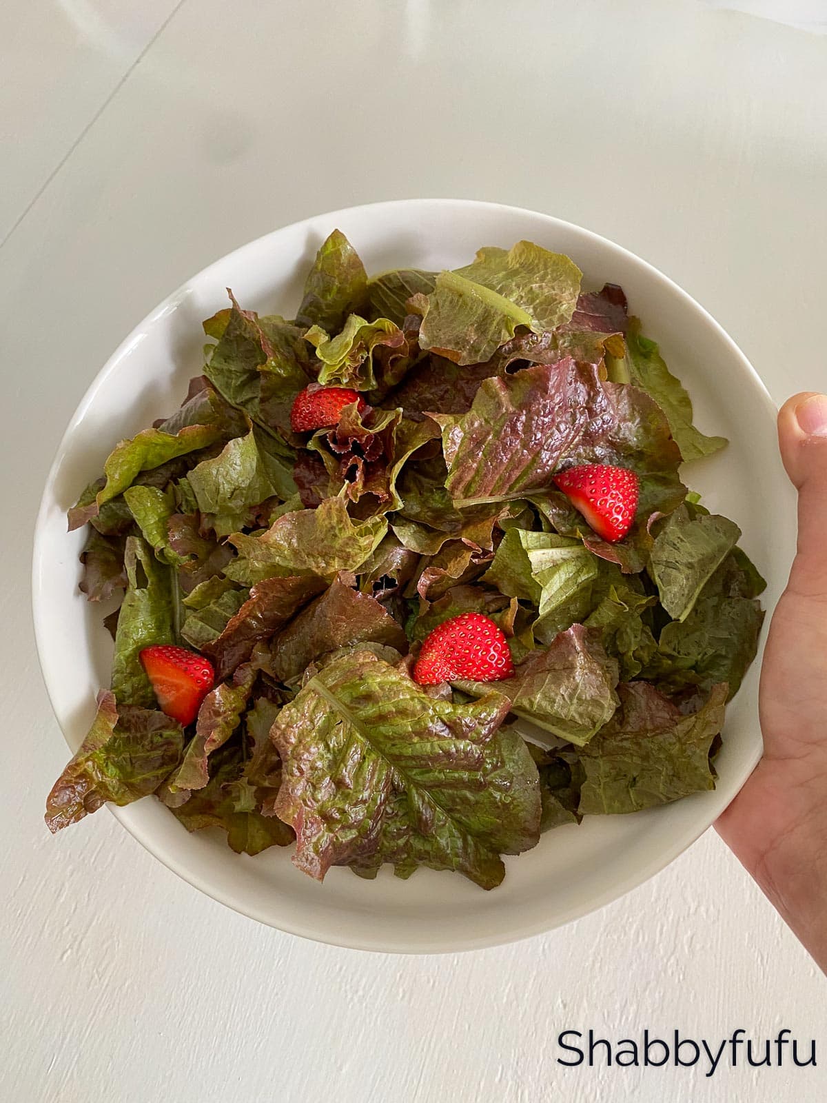 lettuce and strawberry salad