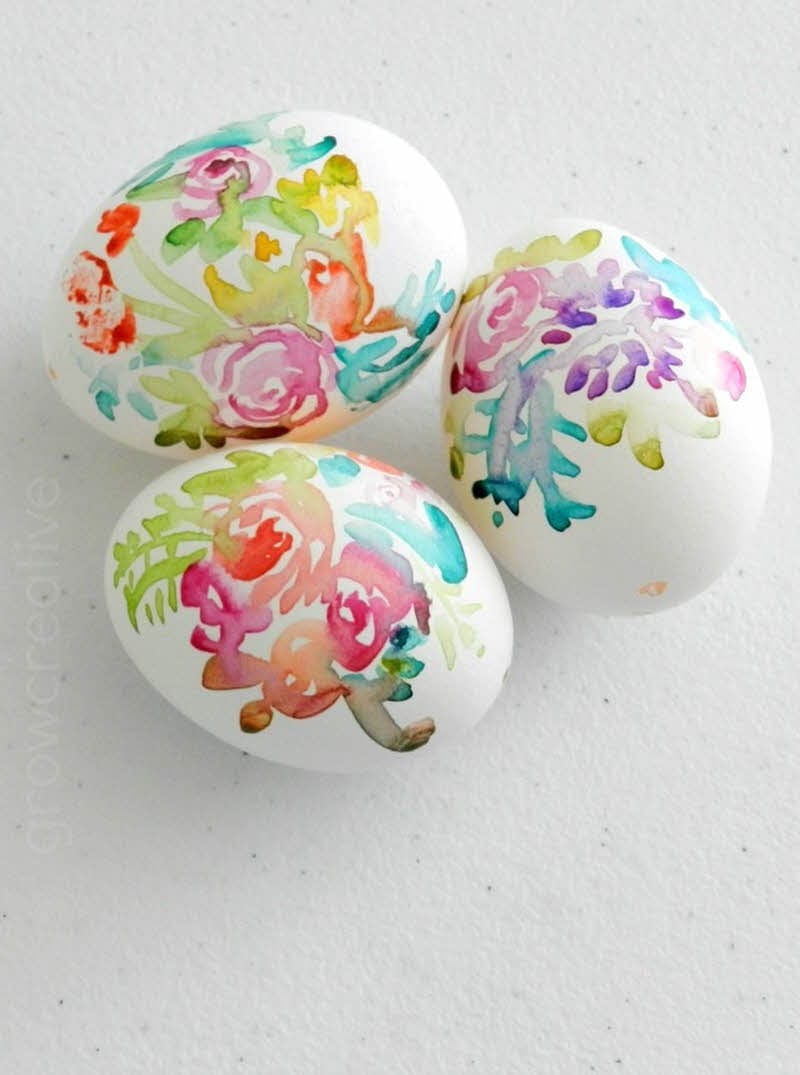 20 Ideas For Floral Easter Eggs To Make