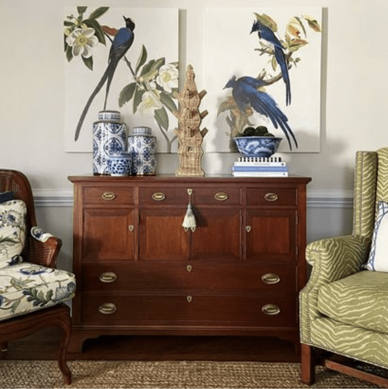 antique chest at southern charm home tour
