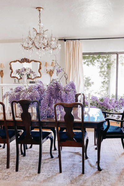 dining room with wisteria