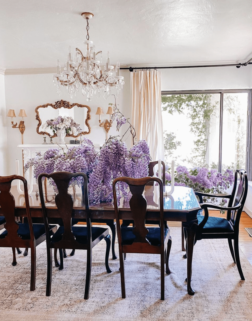 dining room with wisteria 
