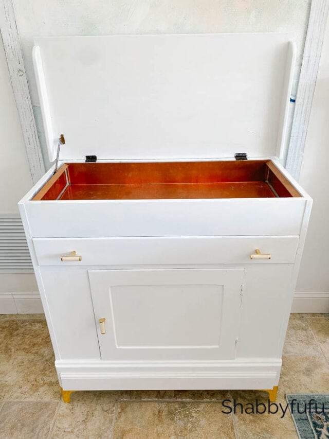 Repurpose A Dry Sink Into A Modern Bar Cabinet! - shabbyfufu.com